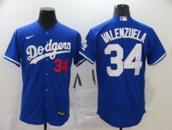 Los Angeles Dodgers #34 Valenzuela-001 Stitched Jerseys