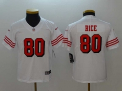 Youth San Francisco 49ers #80 Rice-001 Jersey
