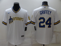 Seattle Mariners #24 Griffey-011 Stitched Football Jerseys