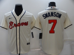 Atlanta Braves #7 Swanson-001 Stitched Football Jerseys