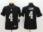 Youth Oakland Raiders #4 Carr-003 Jersey