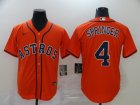 Houston Astros #4 Springer-001 Stitched Jerseys