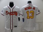 Atlanta Braves #13 Acunajr-004 Stitched Football Jerseys