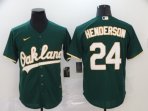 Oakland Athletics #24 Henderson-002 Stitched Football Jerseys