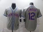 New York Mets #12 Lindor-004 Stitched Football Jerseys