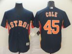 Houston Astros #45 Cole-002 Stitched Jerseys