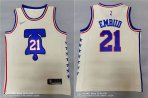 Philadelphia 76Ers #21 Embiid-010 Basketball Jerseys