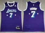Los Angeles Lakers #7 Anthony-003 Basketball Jerseys