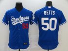 Los Angeles Dodgers #50 Betts-002 Stitched Jerseys