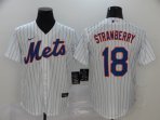 New York Mets #18 Stranwberry-001 Stitched Jerseys