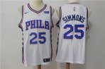 Philadelphia 76Ers #25 Simmons-009 Basketball Jerseys