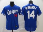 Los Angeles Dodgers #14 Hernandez-002 Stitched Jerseys