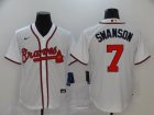 Atlanta Braves #7 Swanson-007 Stitched Football Jerseys