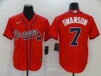 Atlanta Braves #7 Swanson-004 Stitched Football Jerseys