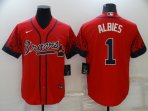 Atlanta Braves #1 Albies-002 Stitched Football Jerseys