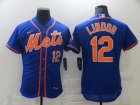 New York Mets #12 Lindor-001 Stitched Football Jerseys