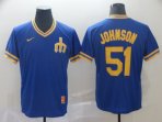 Seattle Mariners #51 Johnson-001 Stitched Football Jerseys