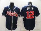 Atlanta Braves #12 Soler-002 Stitched Football Jerseys