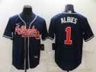 Atlanta Braves #1 Albies-004 Stitched Football Jerseys
