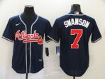 Atlanta Braves #7 Swanson-002 Stitched Football Jerseys