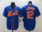 New York Mets #12 Lindor-005 Stitched Football Jerseys