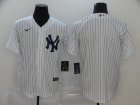 New York Yankees White Stripe Stitched Jerseys