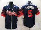 Atlanta Braves #5 Freeman-008 Stitched Football Jerseys