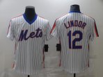 New York Mets #12 Lindor-002 Stitched Football Jerseys