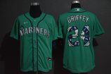 Seattle Mariners #24 Griffey-006 Stitched Football Jerseys