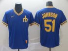 Seattle Mariners #51 Johnson-001 Stitched Football Jerseys