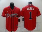 Atlanta Braves #1 Albies-001 Stitched Football Jerseys