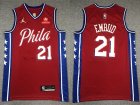 Philadelphia 76Ers #21 Embiid-017 Basketball Jerseys
