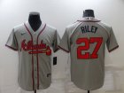 Atlanta Braves #27 Riley-001 Stitched Football Jerseys