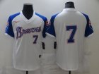 Atlanta Braves #7 Swanson-008 Stitched Football Jerseys