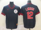 Cleveland Indians #12 Lindor-001 Stitched Football Jerseys