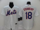 New York Mets #18 Strawberry-001 Stitched Football Jerseys
